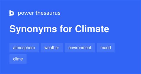 CLIMATE Synonyms: 68 Similar Words